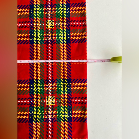 Vintage 70’s Red Plaid Multicolored Designs Zippered Pillow Case Covers Set Of 4 - Picture 6 of 7